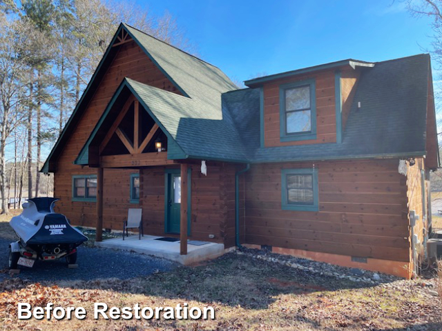Log home restoration in Mt. Gilead, NC