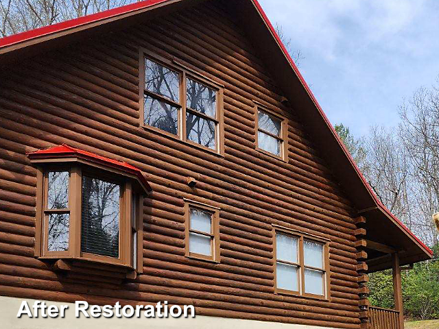 Log home restoration in Hendersonville, NC