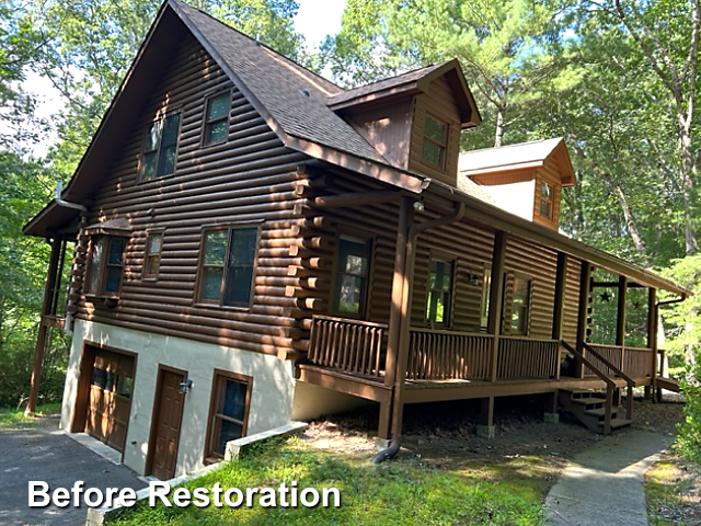 Log home restoration in Hendersonville, NC
