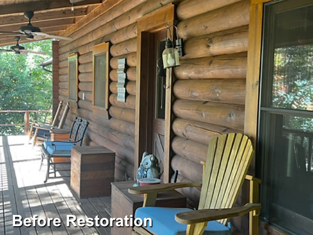 Log home restoration in Troy, NC
