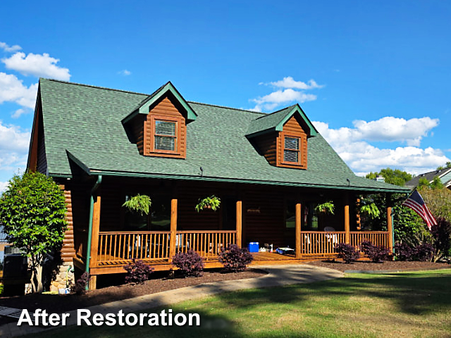 Log home restoration in Littleton, NC