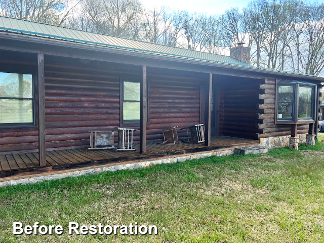 Log home restoration in Kernersville, NC