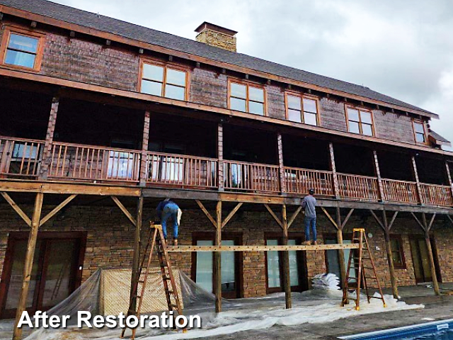 Log home restoration in Liberty, NC