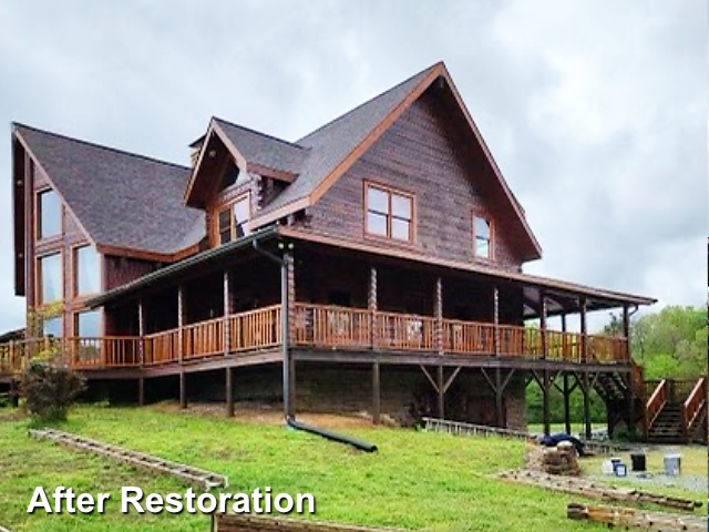Log home restoration in Liberty, NC