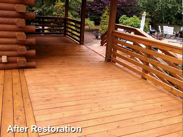 Log home restoration in Marion, NC