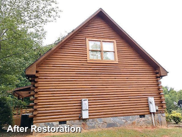 Log home restoration in Marion, NC