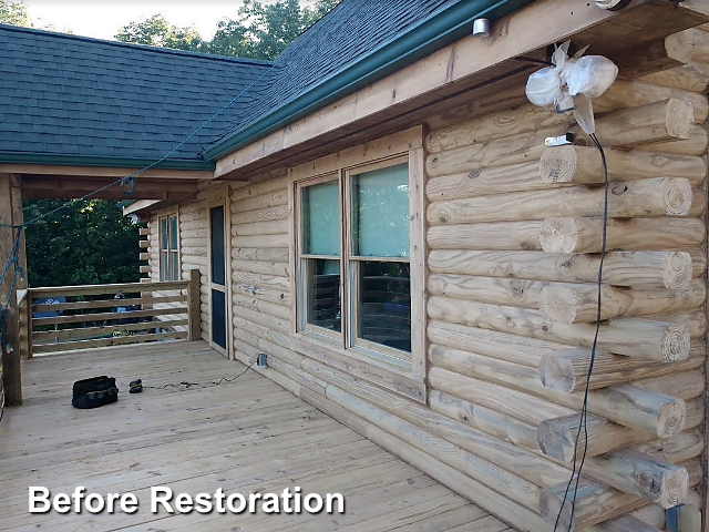 Log home restoration in Marion, NC
