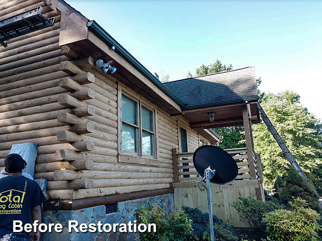 Log home restoration in Marion, NC
