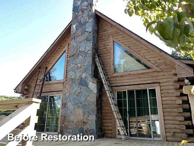 Log home restoration in Marion, NC