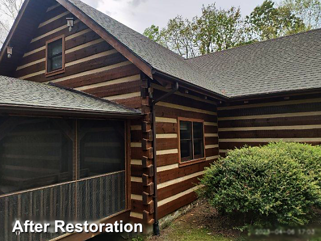 Log home restoration in Chapel Hill, NC