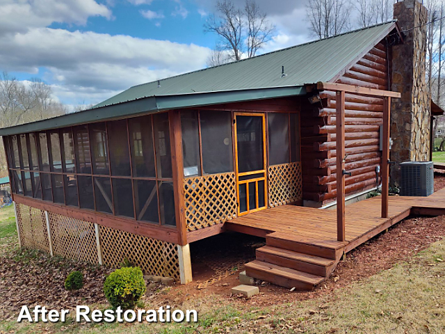 Log home restoration in Franklinville, NC