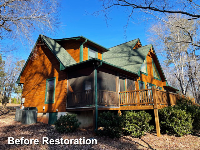 Log home restoration in Mt. Gilead, NC