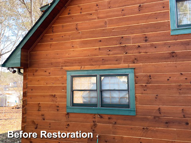 Log home restoration in Mt. Gilead, NC