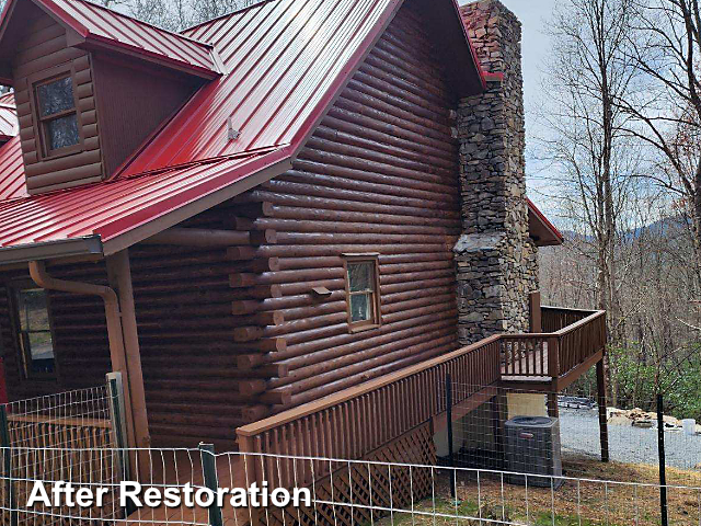 Log home restoration in Hendersonville, NC