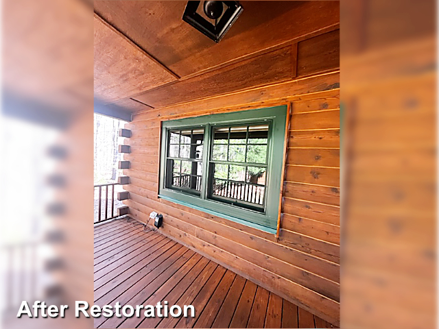 Log home restoration in Holly Springs, NC