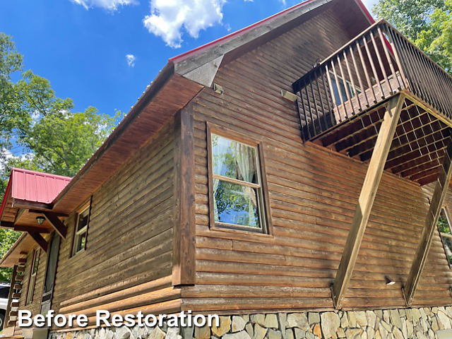 Log home restoration in Lexington, NC