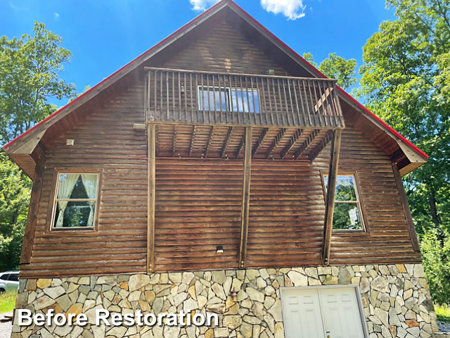 Log home restoration in Lexington, NC