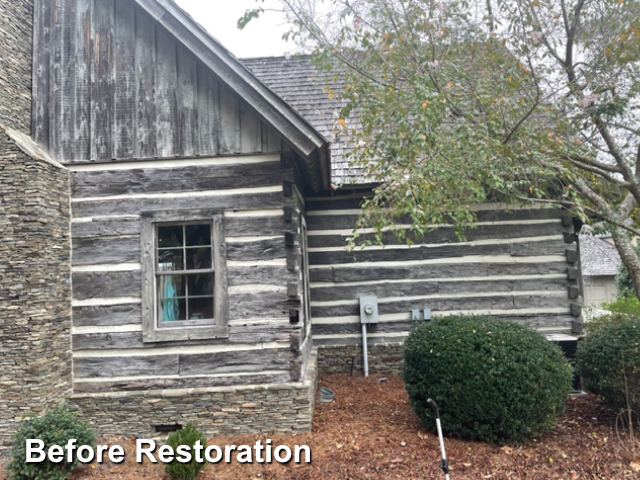 Log home restoration in Winnsboro SC