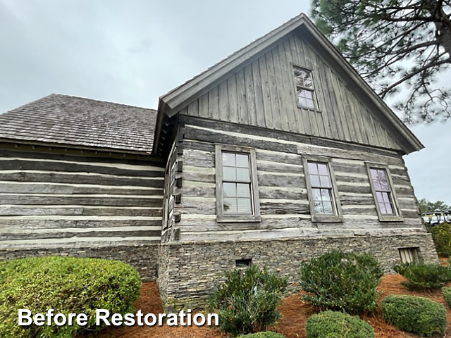 Log home restoration in Winnsboro SC