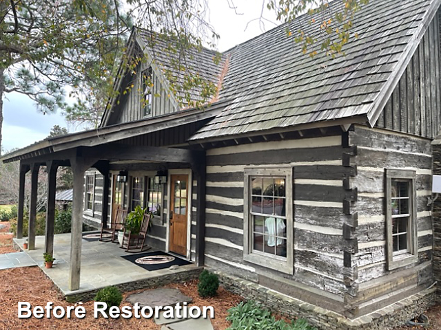 Log home restoration in Winnsboro SC