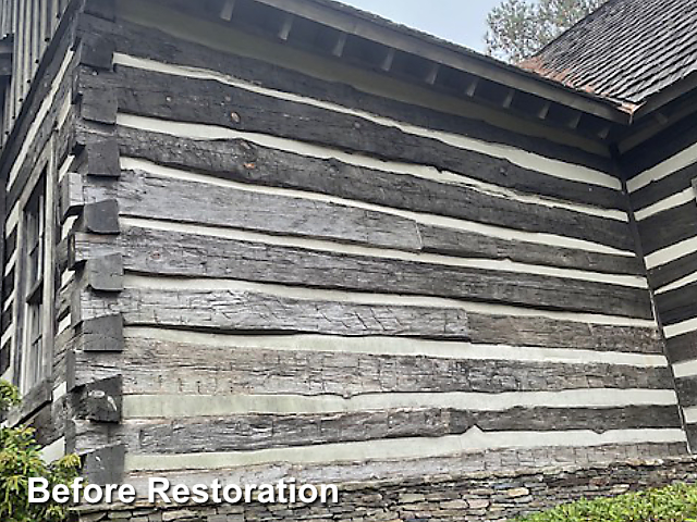 Log home restoration in Winnsboro SC