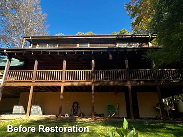 Log home restoration in Troy, NC