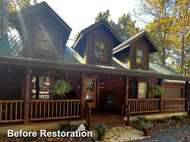 Log home restoration in Troy, NC