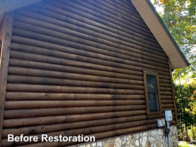 Log home restoration in Troy, NC