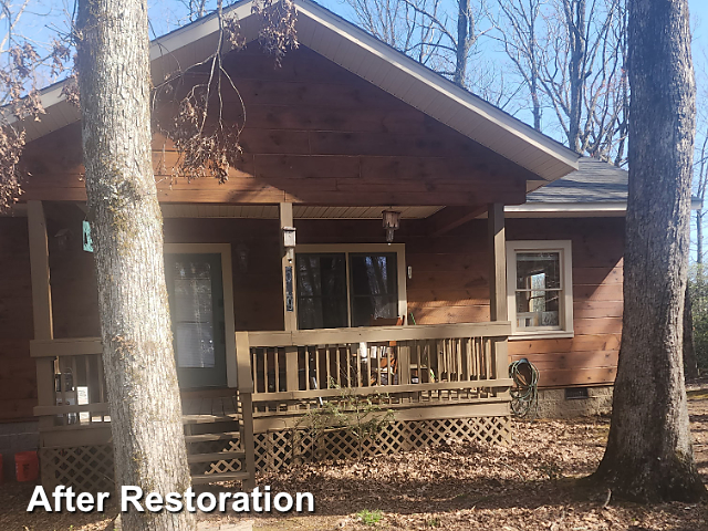 Log home restoration in Black Mountain, NC