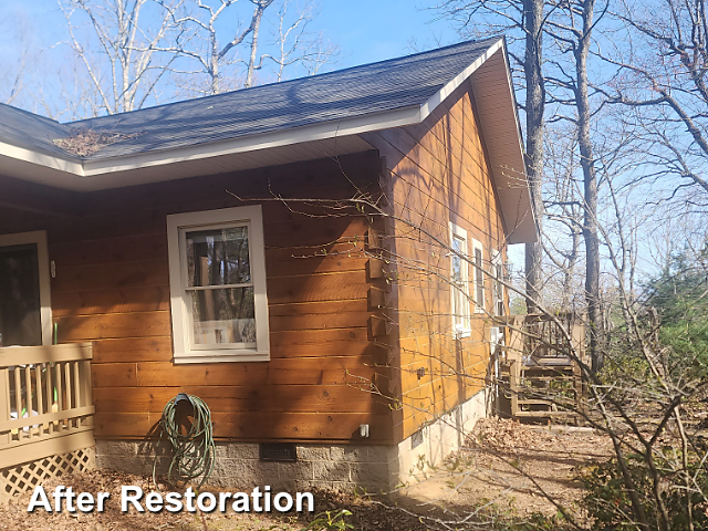 Log home restoration in Black Mountain, NC