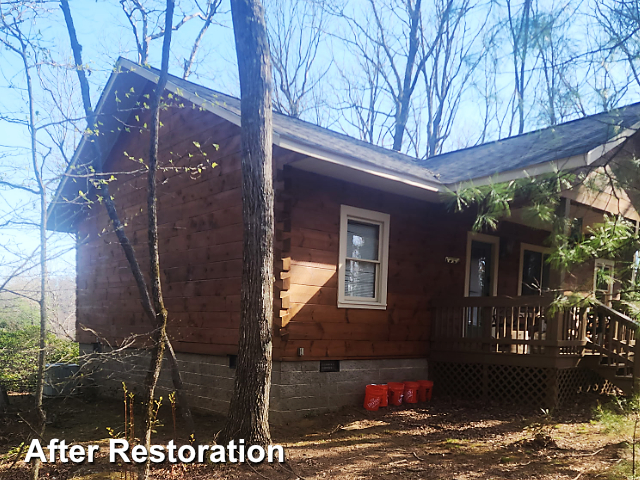 Log home restoration in Black Mountain, NC