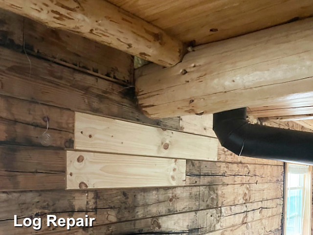 Log cabin repairs in Cares, VA