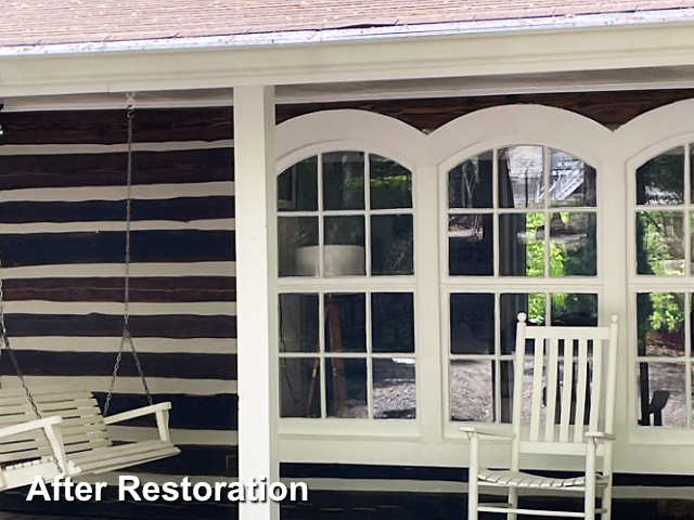 Log home restoration in Hillsborough, NC