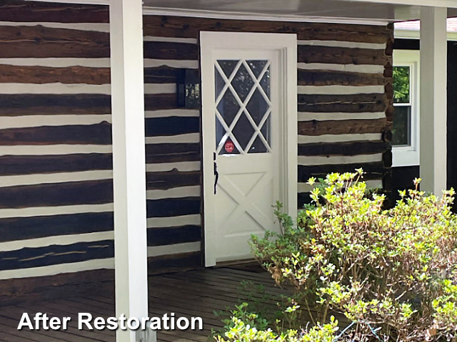 Log home restoration in Hillsborough, NC