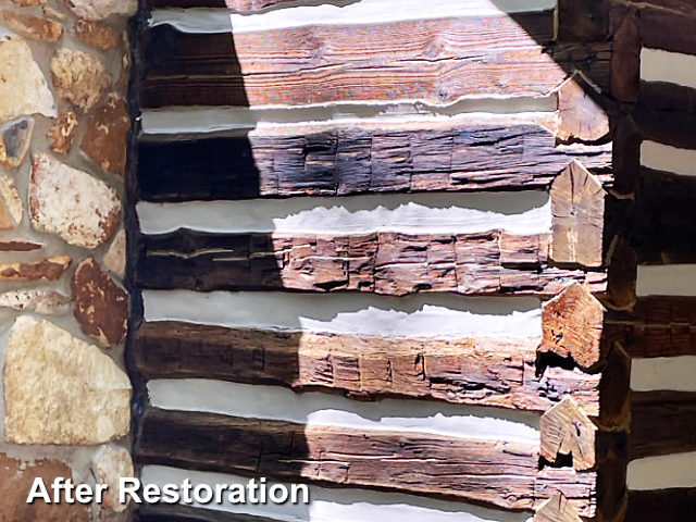 Log home restoration in Hillsborough, NC