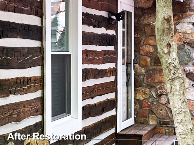 Log home restoration in Hillsborough, NC