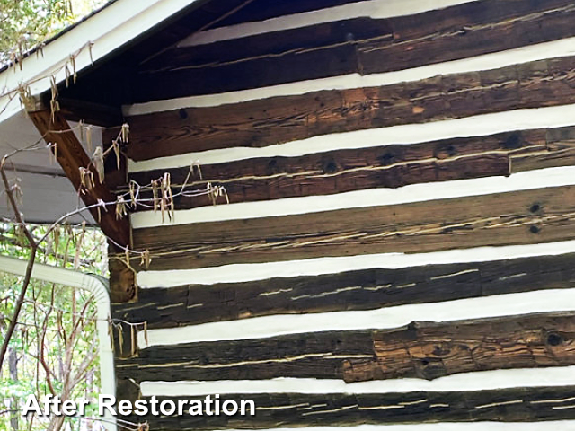 Log home restoration in Hillsborough, NC