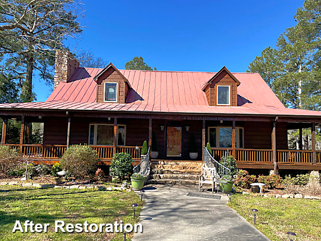 Log home restoration in Jackson, NC
