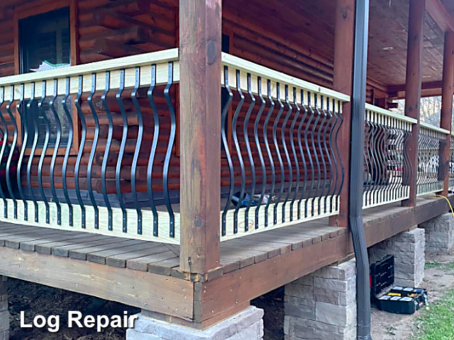 Log home restoration in Kittrell, NC