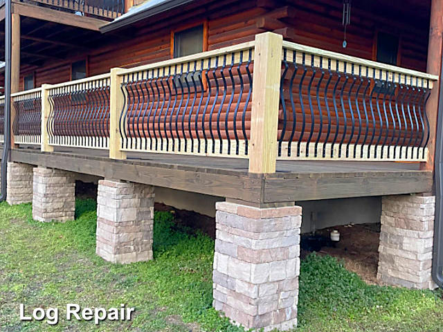 Log home restoration in Kittrell, NC