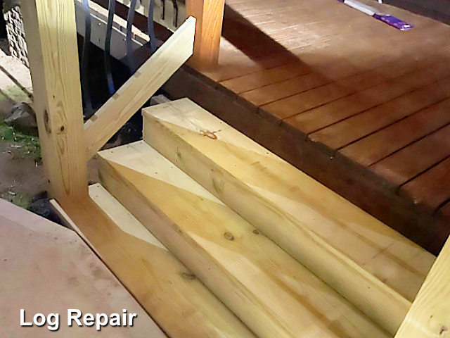 Log home restoration in Kittrell, NC