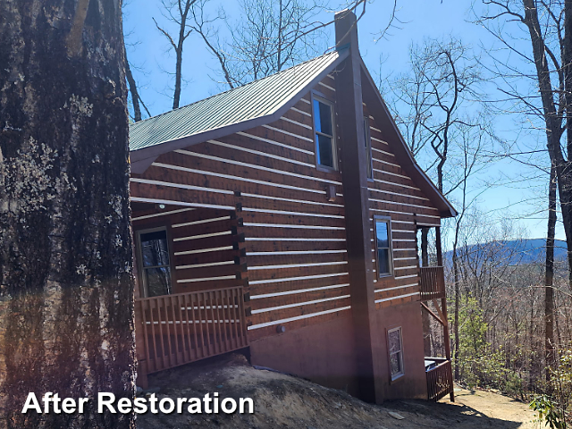Log home restoration in Lenoir, NC