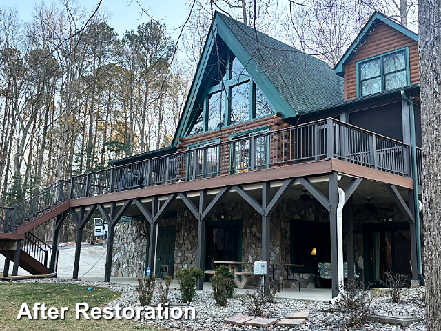 Log home restoration in Macon, NC