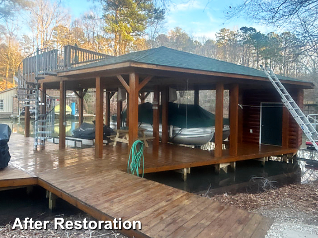 Log home restoration in Macon, NC
