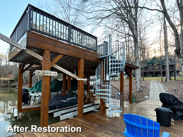 Log home restoration in Macon, NC
