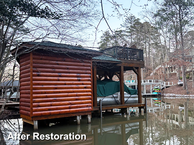 Log home restoration in Macon, NC