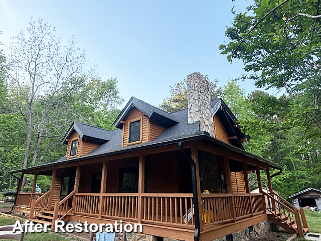 Log home restoration in Mebane, NC