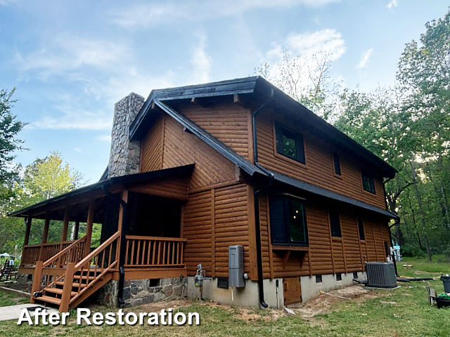 Log home restoration in Mebane, NC