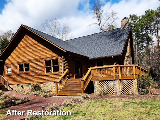 Log home restoration in Mebane, NC
