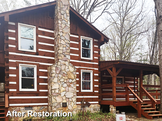 Log home restoration in Midlothian, VA